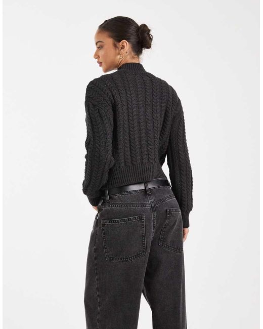 Cotton On Black Cable Knit Jumper