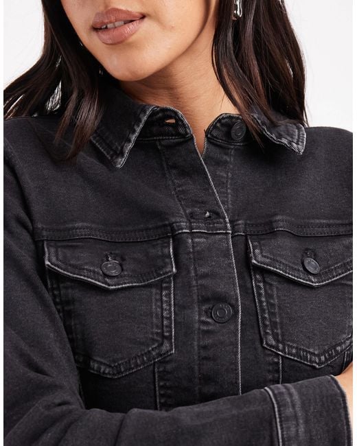 ASOS Denim Long Sleeve Fitted Shirt Dress in Black | Lyst Canada ASOS Denim Long Sleeve Fitted Shirt Dress in Black | Lyst Canada