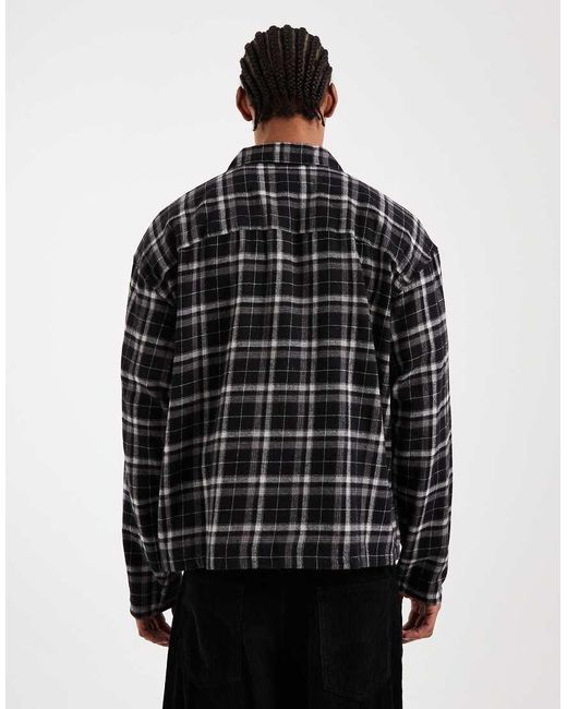 Jack & Jones Black Boxy Long Sleeve Shirt for men