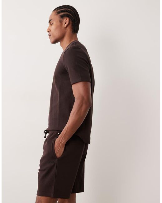 Boss Natural Waffle Co-Ord Lounge Shorts for men