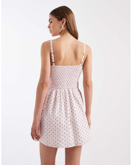 Hollister Pink Strappy Button Front Mini Dress