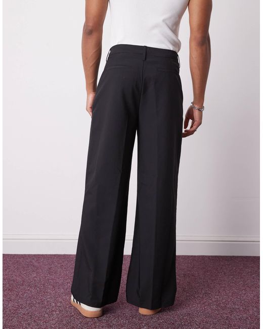 Collusion Gray Relaxed Wide Leg Tailored Trousers for men