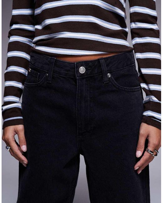 River Island Blue Relaxed Straight Jeans