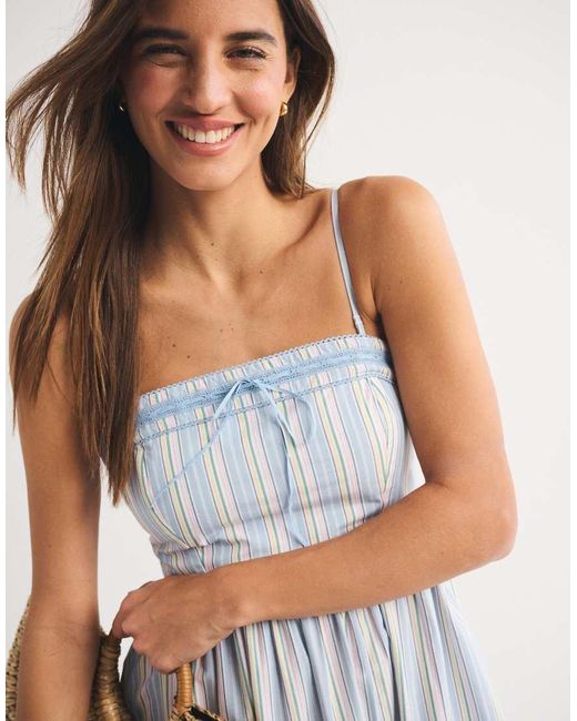 Abercrombie & Fitch White Bandeau A Line Midi Dress