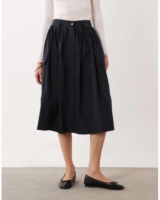 ARKET Utility Midi Rok in het White