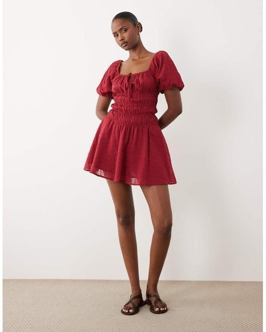 Wednesday's Girl Red Wednesdays Girl Mini Tea Dress