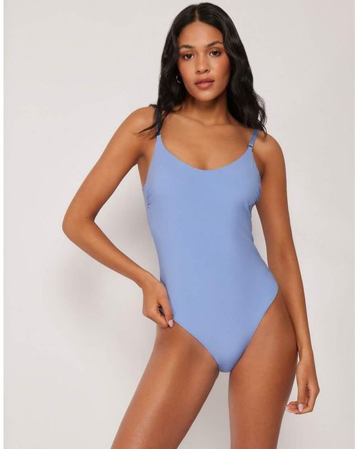 Calzedonia Blue Premium Fit Classic One-Piece Swimsuit