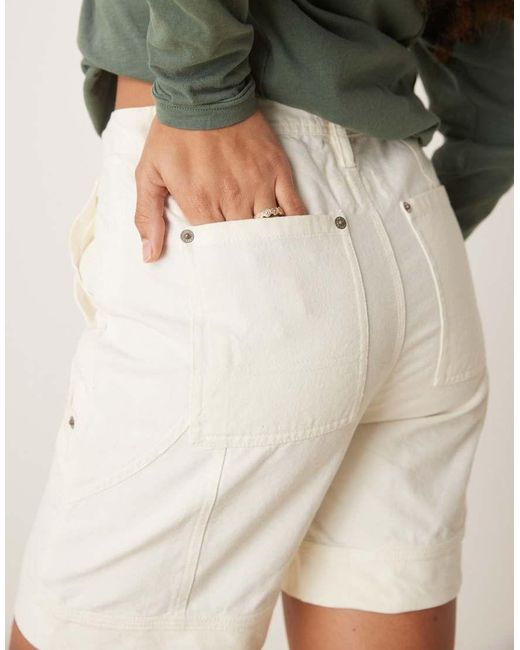 Free People White Milo Carpenter Shorts