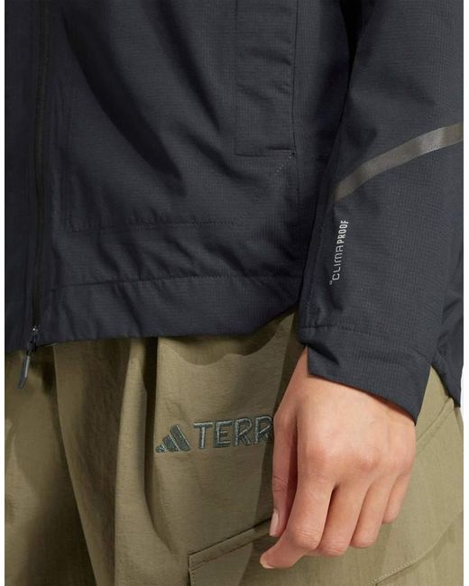 Adidas Originals Gray Terrex Xperior 2.5 Layer Light Climaproof Jacket