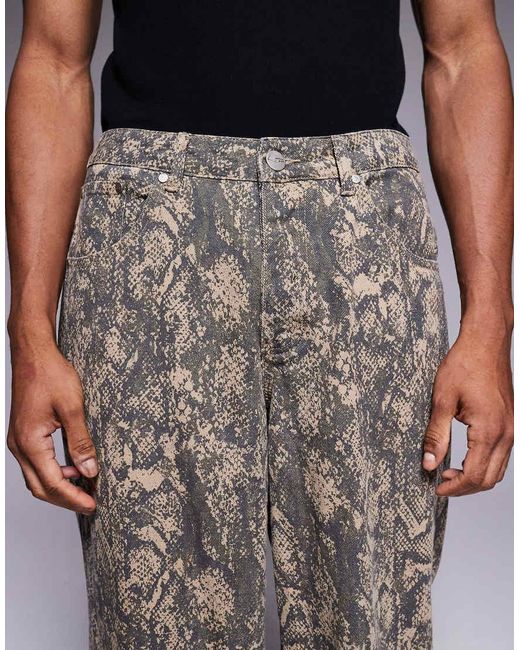 Liquor N Poker Gray Relaxed baggy Jeans Co-ord for men
