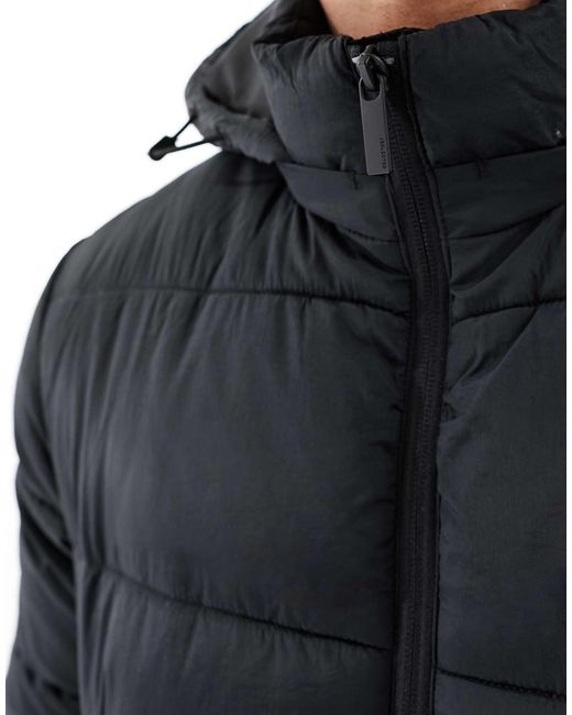 SELECTED Blue Cooper Long Puffer Jacket for men