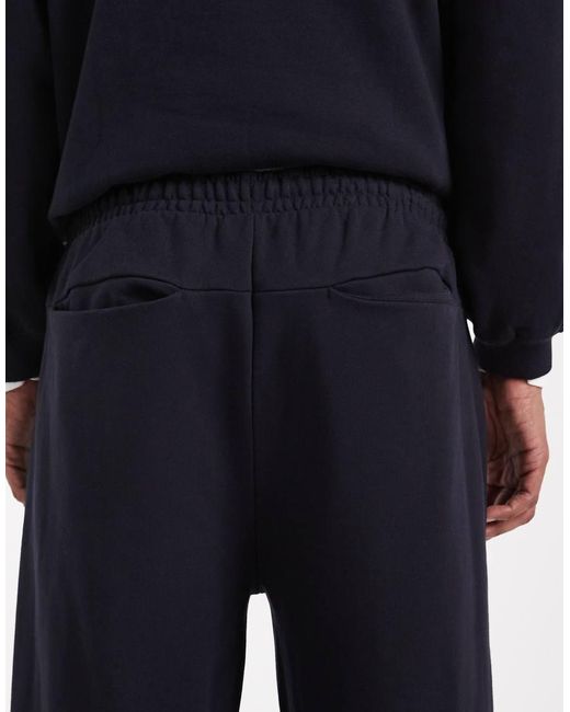 ASOS Blue Circular Design Collection Heavyweight Straight Leg jogger for men