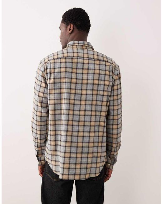 ARKET Natural Relaxed Fit Flannel Shirt for men
