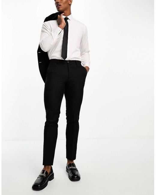 Jack & Jones Black Suit Trousers for men
