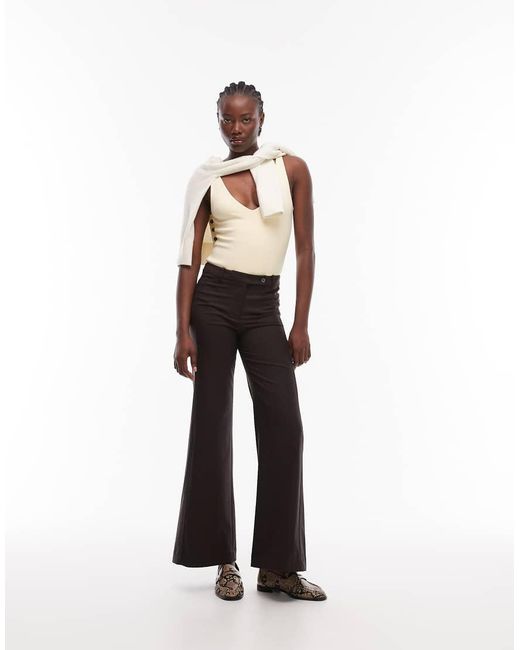 ASOS White Compact Cotton V Neck Bodysuit