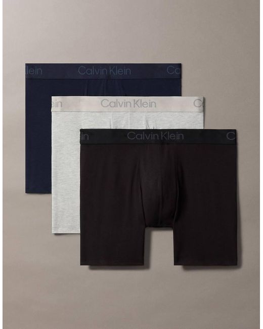 Calvin Klein Black Ultra Soft Modal 3 Pack Boxer Briefs for men