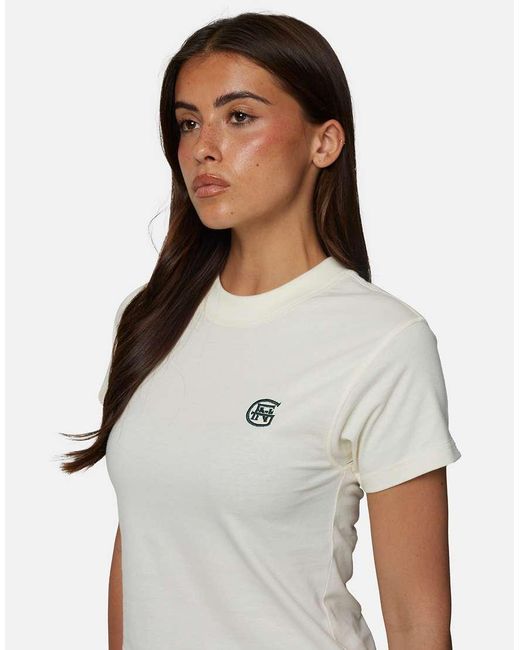 Good For Nothing White Monogram Cotton Baby Tee