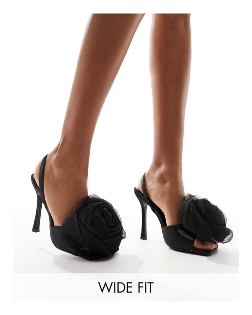 Public Desire Black Aubrey High Heeled Sandals