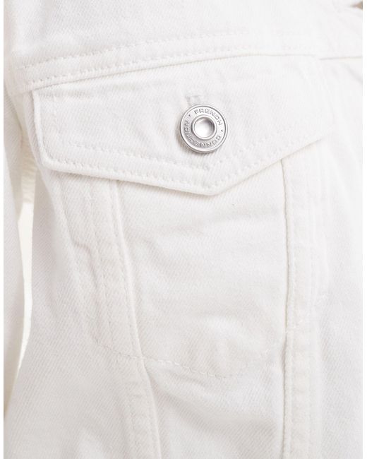 French Connection White Classic Denim Jacket