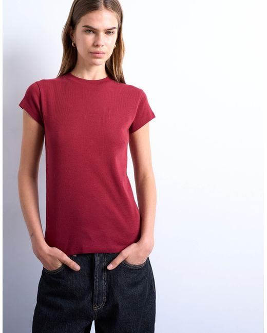TOPSHOP Red Everyday Tee