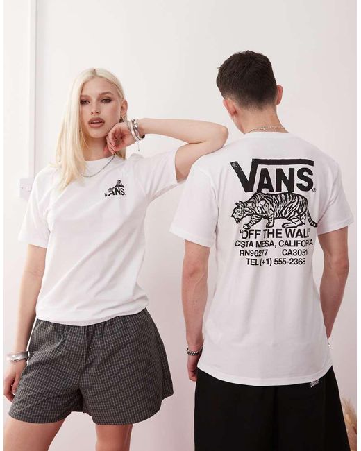 Vans T-Shirt Met Sneaky Grafische Print Op De Achterkant in het Pink