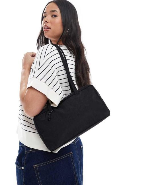 Baggu Black Nylon Bowler Bag