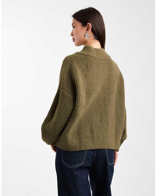 ASOS Green V Neck Jumper