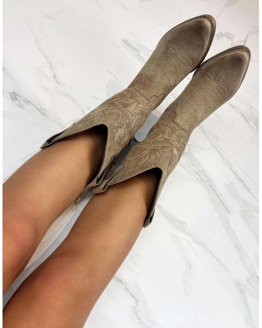 GIA STUDIOS Natural Cowboy Western Boots