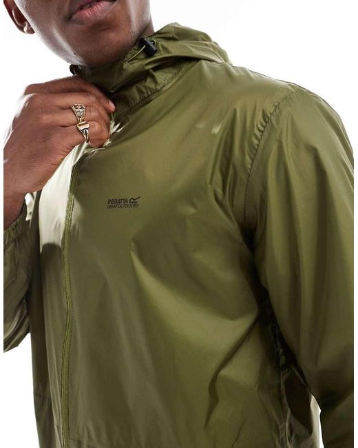 Regatta Green Pack-It Iii Waterproof Jacket for men