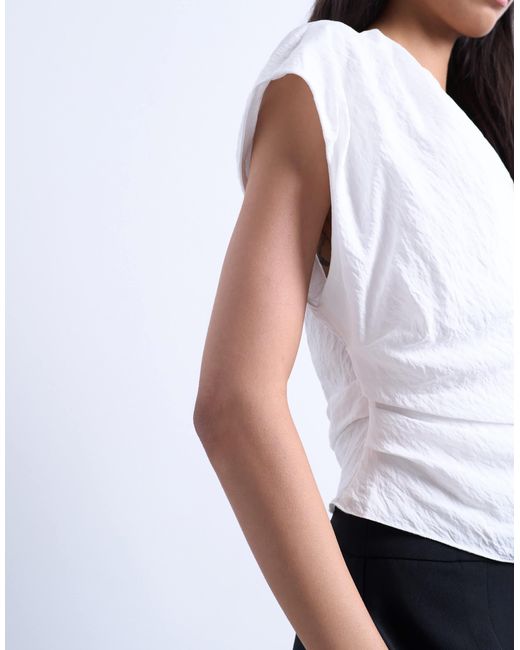 TOPSHOP White One Shoulder Top