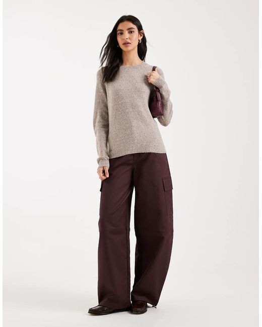 Vero Moda Natural Round Neck Knitted Jumper