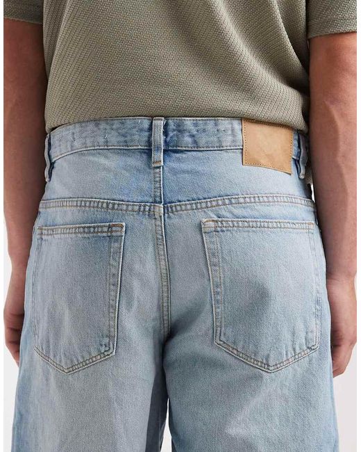 Cotton On Blue Baggy Denim Short for men