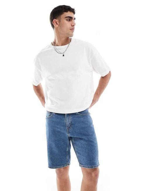 Levi's Blue 445 Athletic Straight Fit Denim Shorts for men