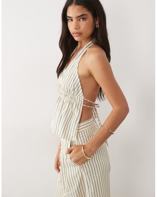 Mango White Tatin Halterneck Top Co-ord