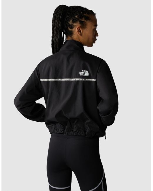The North Face Black Zumu Track Jacket With Logo Detail
