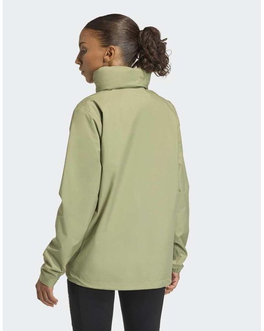 Adidas Originals Green Multi Essentials 2L Rain Jacket