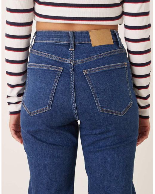 Cotton On Blue Curvy Stretch Straight Jean
