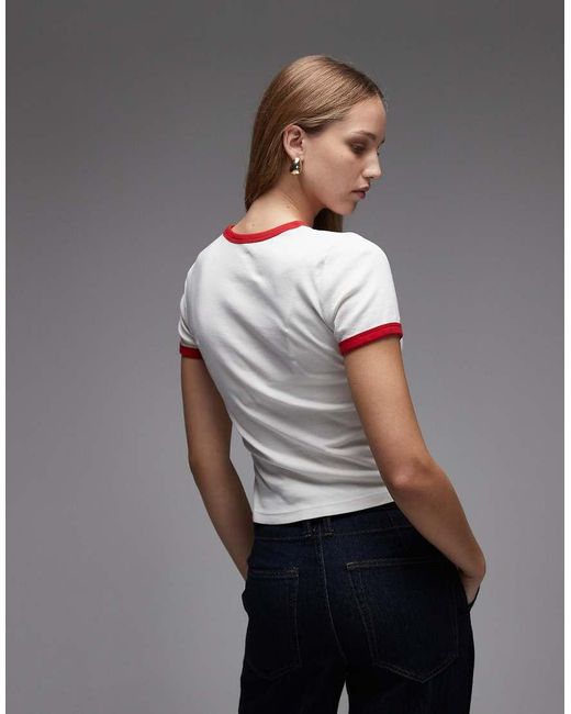 Levi's Gray Roses Graphic Ringer Tee