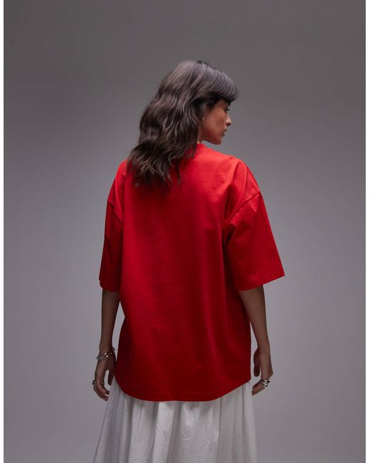 TOPSHOP Red – oversize-t-shirt