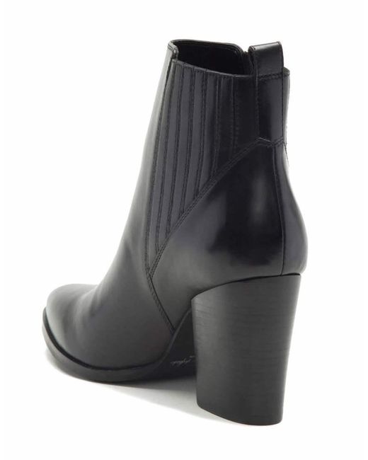 Botines Negros De Tacón Alto De Cuero Finsbury De OFF THE HOOK de color Black
