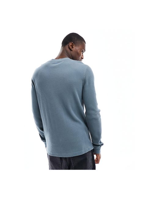 Hollister – langärmliges t-shirt in Blue für Herren