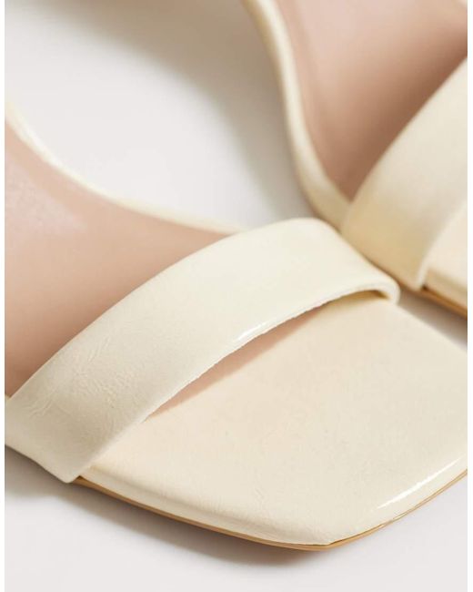 New Look White Blocked Heeled Sandals