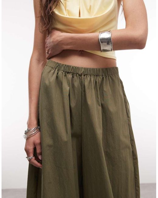 ASOS White Asos Design Tall Cotton Nylon Blend Pull On Balloon Trousers
