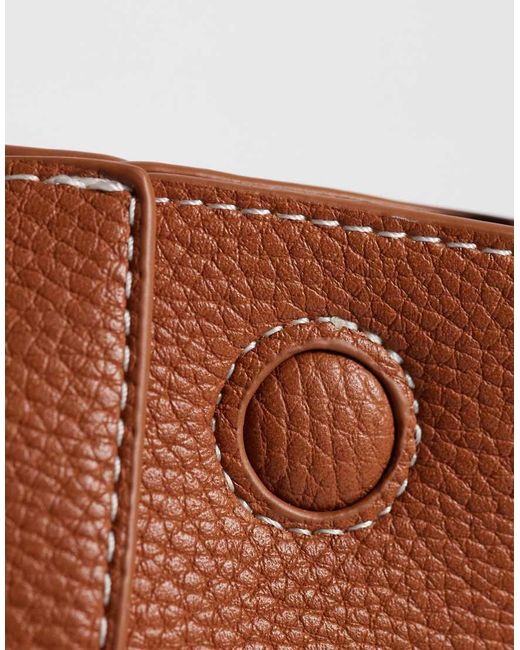 Gina Tricot Brown Long Strap Midi Bag With Belt Buckle Detail