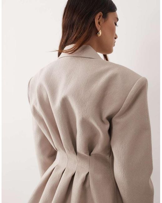 ARRANGE Natural Tailored Cinched Waist Blazer