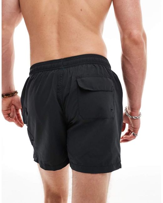 Barbour Black Pocket Swim Shorts for men