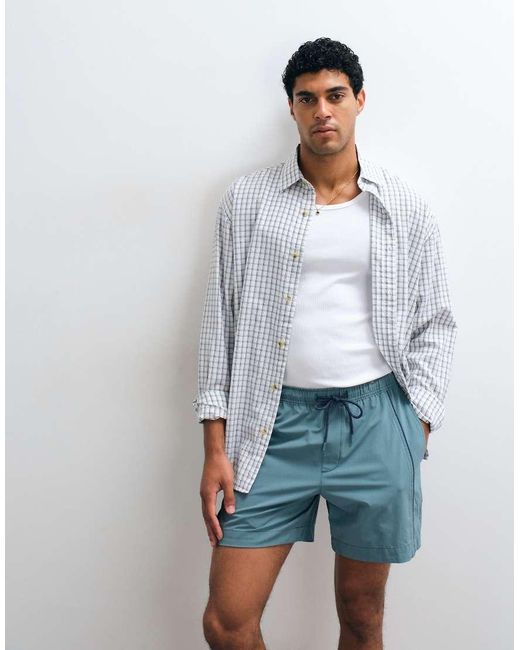 Abercrombie & Fitch Blue baggy Tech Shorts for men
