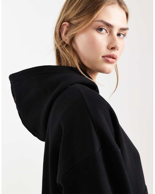 ASOS Black Oversized Brushback Hoodie