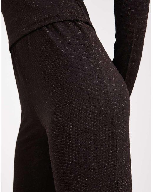 Vero Moda Brown Glitter Wide Leg Trouser Co-Ord