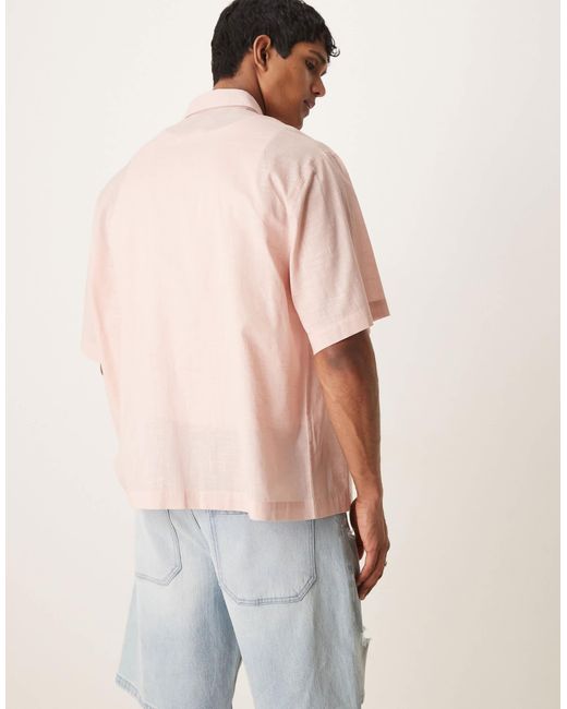 ASOS – kastiges oversize-hemd in Natural für Herren